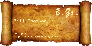 Bell Zsombor névjegykártya