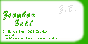 zsombor bell business card